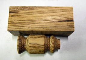 First wooden part finished First wooden part finished